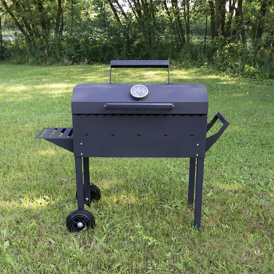 Amerika BBQ / Grill mit Ablage, Deckel und Rädern.